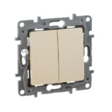 Переключатель двухклавишный 10AX Plus Legrand 672312