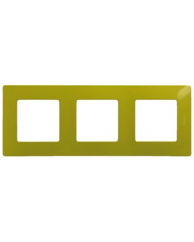 Рамка 3 поста Etika зеленый папоротник Legrand 672543 в Орле Аксессуары для кабель-канала Pintop.ru