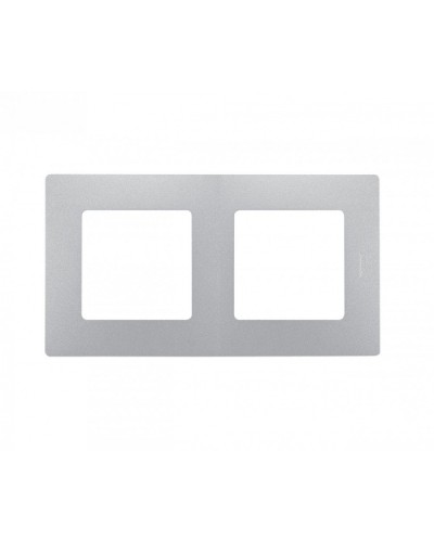 Рамка 2 поста Etika алюминий Legrand 672552 в Орле Аксессуары для кабель-канала Pintop.ru