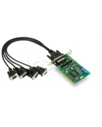 Плата 4-х портовая промышленная RS-232/422/485 для шины Universal PCI + кабель Moxa CP-134U-DB9M в Орле Сетевые карты Pintop.ru