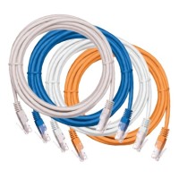 Шнур коммутационный NETLAN U/UTP 4 пары, Кат.5е (Класс D), 100МГц, 2хRJ45/8P8C, T568B, заливной, многожильный, BC (чистая медь), PVC нг(B), синий, 3м, уп-ка 10шт. NETLAN EC-PC4UD55B-BC-PVC-030-BL-10