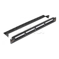 Патч-панель 1U 24 порта RJ45 NIKOMAX (NMC-RP24UE2-1U-BK)