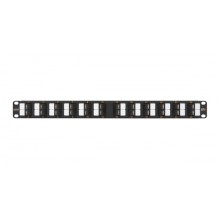 Панель коммутационная 19", 1U, 24 угловых порта NIKOMAX NMC-RP24UE2-AN-1U-BK