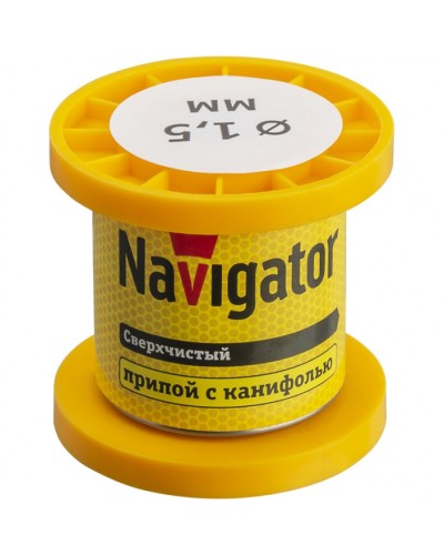Припой Navigator 93 080 NEM-Pos02-63K-1.5-K50 (ПОС-63, катушка, 1.5 мм, 50 гр) в Орле Аксессуары для кабель-канала Pintop.ru
