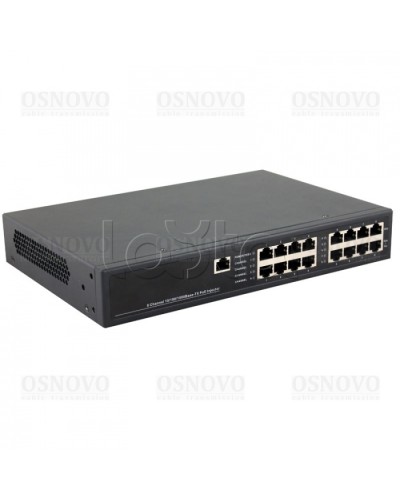 PoE-инжектор управляемый Gigabit Ethernet на 8 портов OSNOVO Midspan-8/150RGM в Орле Блоки питания для кожухов и камер Pintop.ru