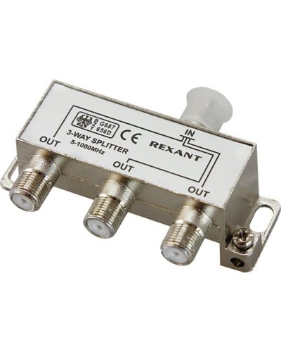 Делитель антенный, (3 TV), 5-1000 МГц REXANT 06-0041-C в Орле Системы видеонаблюдения Pintop.ru