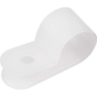 Кабельная скоба под винт 9 мм, белая, упаковка 50 шт. Rexant (07-4409)