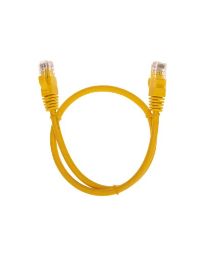 Патч-корд U/UTP, CAT 6, RJ45-RJ45, 26AWG, LSZH, желтый, 0,5м REXANT 02-0295-05 в Орле Патчкорды (медные) Pintop.ru