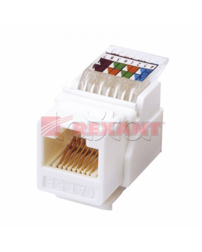 Гнездо вставка RJ-45 (Keystone Jack) CAT5e, ТИП-1 (10шт/уп) REXANT 03-1011 в Орле Коннекторы Pintop.ru