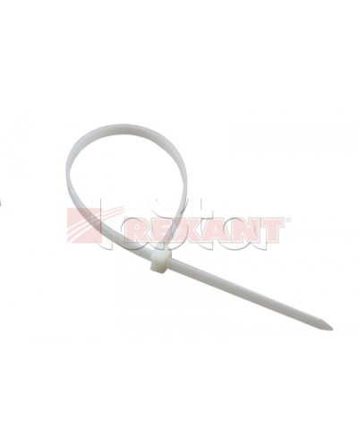 Хомут-стяжка нейлоновый, многоразовый 3х100 мм СКМ-100 белый (100шт/уп) REXANT 07-0109 в Орле Стяжки-хомуты Pintop.ru