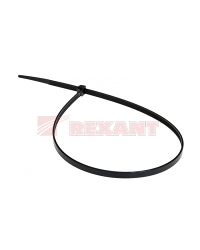 Хомут-стяжка нейлоновый 5х450 мм чёрный (100шт/уп) REXANT 07-0451-5 в Орле Стяжки-хомуты Pintop.ru