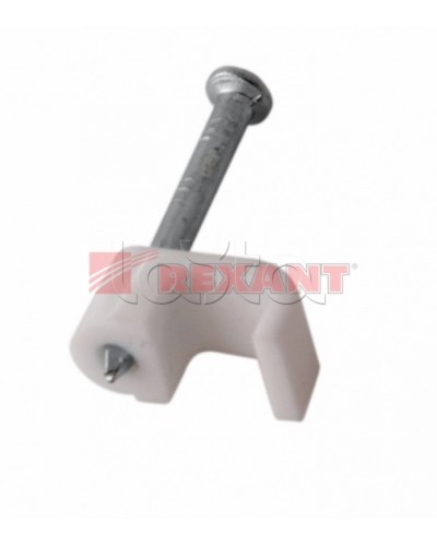 Крепеж кабеля плоский 6мм х 4мм (10шт/уп) REXANT 07-4206 в Орле Держатели, клипсы, скобы Pintop.ru