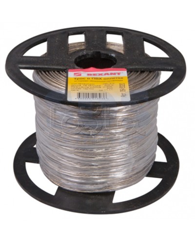 Трос стальной в ПВХ изоляции d2 мм (200) REXANT 09-5320 в Орле Крепежные изделия Pintop.ru