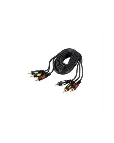 Шнур 3 RCA Plug - 3 RCA Plug 1.5 м GOLD (10шт/уп) REXANT 17-0212 в Орле Патч-корды и пигтейлы Pintop.ru