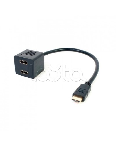 Переходник штекер HDMI - 2 гнезда HDMI (провод) GOLD (10шт/уп) REXANT 17-6832 в Орле Проходные адаптеры Pintop.ru
