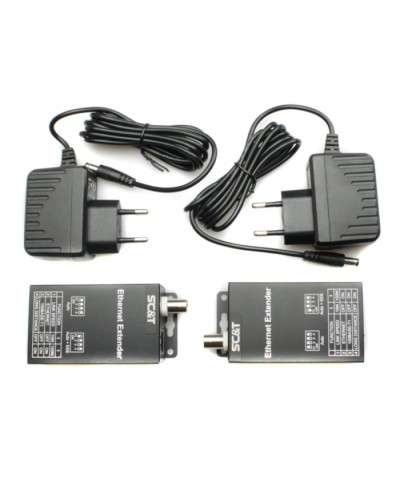 Комплект удлинителей Ethernet по коаксиальному кабелю до 1000м SC&T IP09CK в Орле Видеоусилители, Модуляторы, Делители Pintop.ru