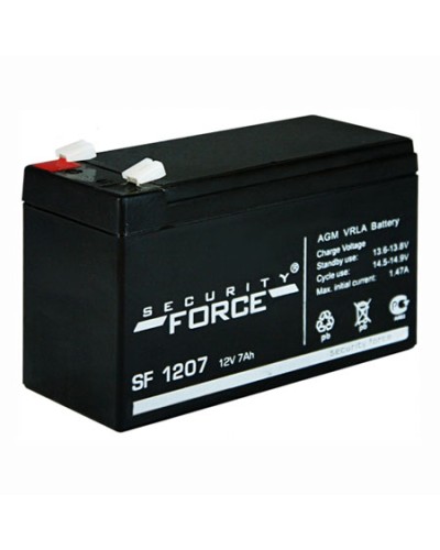 Аккумулятор свинцово-кислотный Security Force SF 1207 в Орле Электротехническое оборудование Pintop.ru