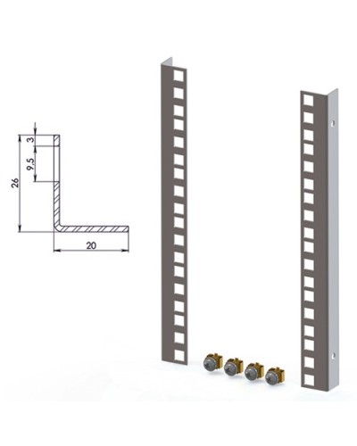 Направляющие для шкафов 12U TLK TLK-VNI-12U-2 в Орле Полки для шкафов и стоек Pintop.ru