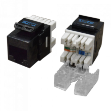 Модуль Keystone RJ45, Cat.5E, UTP, 180 градусов, черный TWT (TWT-OK45UTP180/5E-BK)