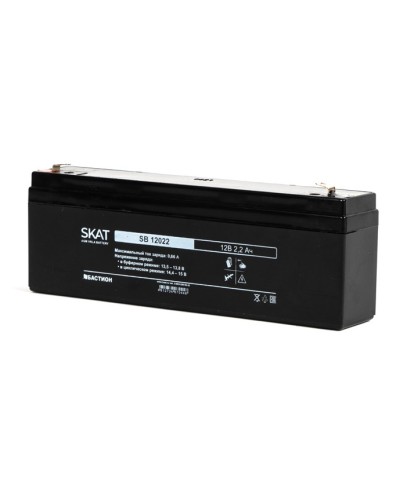 Бастион SKAT SB 12022 АКБ свинцово-кислотная тип AGM 12V 2,2Ач Iзар.0,66 А, ножевые клеммы в Орле Электротехническое оборудование Pintop.ru
