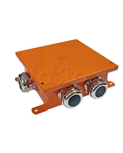 SMB120 Коробка металлическая, огн. E-110,о/п 120х120х60, 4 метал. гермоввода, IP66, 8P, (0,15-2,5 мм2), цвет оранж. Экопласт (56044) в Орле Распределительные коробки Pintop.ru