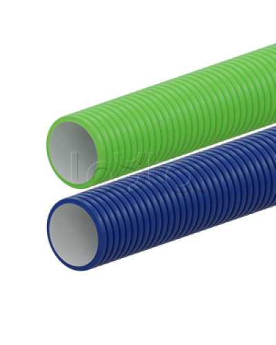 Вентиляционная труба гибкая двустенная для воздуховода (ПНД), антистатическая и антибактериальная D63мм, цвет красный (1шт=50м) Экопласт (803063RD) в Орле Труба гофрированная Pintop.ru