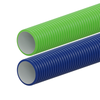 Вентиляционная труба гибкая двустенная для воздуховода (ПНД), антистатическая и антибактериальная D63мм, цвет фиолетовый (1шт=50м) Экопласт (803063VT)