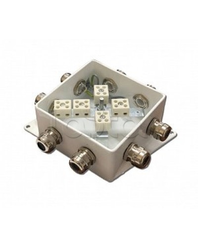 Коробка монтажная огнестойкая Гефест КМ-О (10к)-IP66-120х120, четыре ввода в Орле Распределительные коробки Pintop.ru