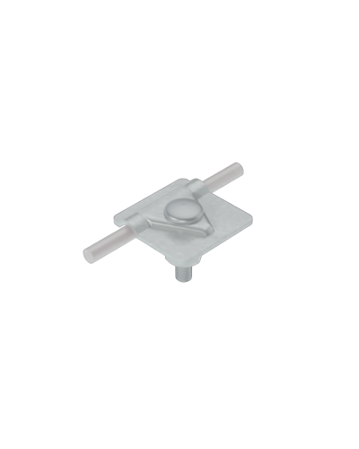 Универсальный соединитель для прутка Ø 5-10 мм с 1 пластиной 40х40 мм TD КМ-Профиль (USM-D5-10 TD) в Орле Аксессуары для лотков Pintop.ru