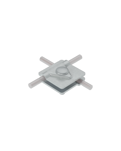 Универсальный соединитель для прутка Ø 5-10 мм с 2 пластинами 40х40 мм КМ-Профиль (2USM-D5-10) в Орле Аксессуары для лотков Pintop.ru