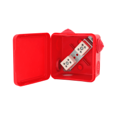 Коробка распределительная огнестойкая КРОПС-П3, IP54, габаритные размеры 80х80х50 мм, для кабелей сечением до 2,5 мм2, 2 клеммы КМ-Профиль (FRJB-KM-P3-2.5-02-КРОПС-IP54)