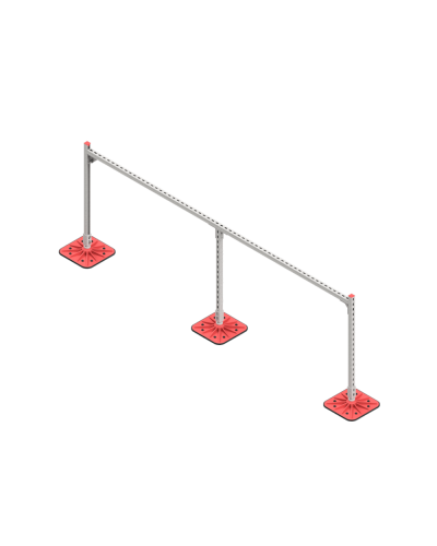 Опорная конструкция для горизонтальных прямоугольных воздуховодов и металлических лотков кабеленесущих систем TECHNORAPTOR FOOT 3000х1000 HD КМ-профиль (KM-TR-F-SSHRAD-3000-1000 HD) в Орле Системы видеонаблюдения Pintop.ru