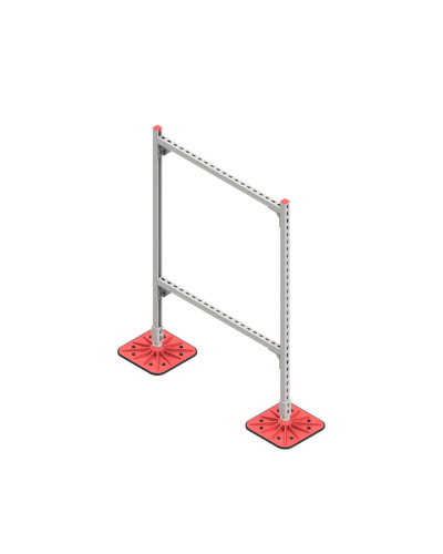 Опорная конструкция для горизонтальных прямоугольных воздуховодов и металлических лотков кабеленесущих систем TECHNORAPTOR FOOT 1000х1500 HD КМ-профиль (KM-TR-F-SSHRAD-1000-1500 HD) в Орле Системы видеонаблюдения Pintop.ru