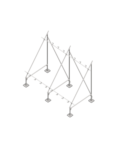 Опорная конструкция для установки нескольких солнечных панелей/коллекторов TECHNORAPTOR STEELFOOT КМ-профиль (KM-TR-STF-SSfMMPI-C) в Орле Системы видеонаблюдения Pintop.ru