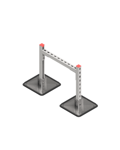 Опорная конструкция для горизонтальных прямоугольных воздуховодов и металлических лотков кабеленесущих систем TECHNORAPTOR STEELFOOT 500х500 КМ-профиль (KM-TR-STF-SSHRAD-500-500) в Орле Системы видеонаблюдения Pintop.ru
