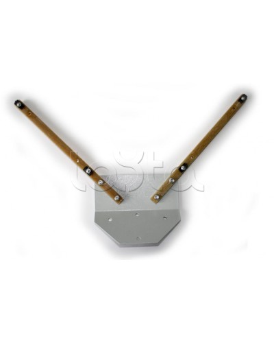 Узел с двумя стеклопластиковыми консолями для крепления двух блоковна плоскость заграждения, стены зданияили на другие электропроводные предметы Омега-микродизайн УКБ-22 в Орле Кронштейны и планки для извещателей Pintop.ru