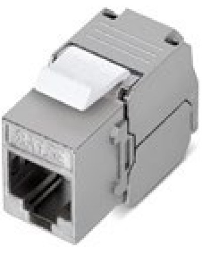 Вставка Keystone Jack RJ-45(8P8C), категория 6, 110 IDC, угол заделки 180 градусов, без инструмента (Toolless), экранированная, белая в Орле Модули Keystone Pintop.ru