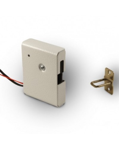 Замок электромеханический с толкателем и датчиком положения двери Promix-SM308.10.1 (белый) в Орле Электромеханические замки Pintop.ru