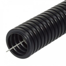 Труба гофрированная ПА негорючая (НГ) стойкая к ультрафиолету (УФ) черная с/з д25 (25м/уп) Промрукав (PR02.0269)