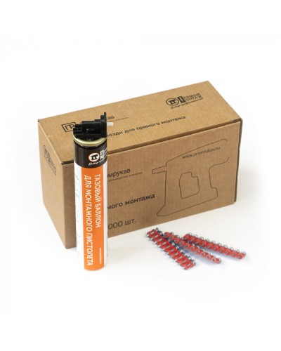 Комплект газовый баллон 165 мм и гвозди 3х16 мм (кованые) (1000 шт/уп) Промрукав (PR08.22647) в Орле Аксессуары для кабель-канала Pintop.ru