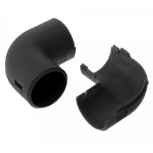 Соединитель угловой разборный черный д32 (5шт/400шт уп/кор) Промрукав (PR13.0176)