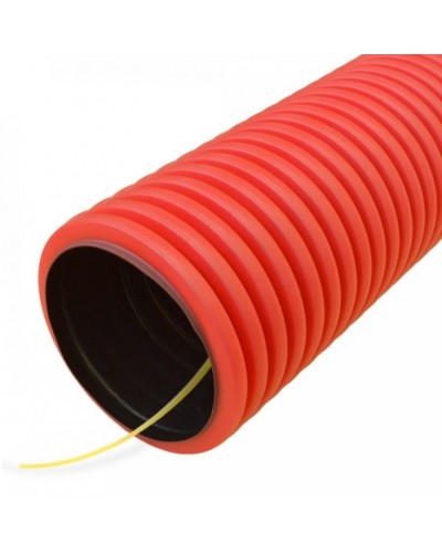 Труба гофрированная двустенная ПНД гибкая тип 450 (SN12) с/з красная д90 (20м/уп) Промрукав (PR15.0239) в Орле Труба гофрированная Pintop.ru