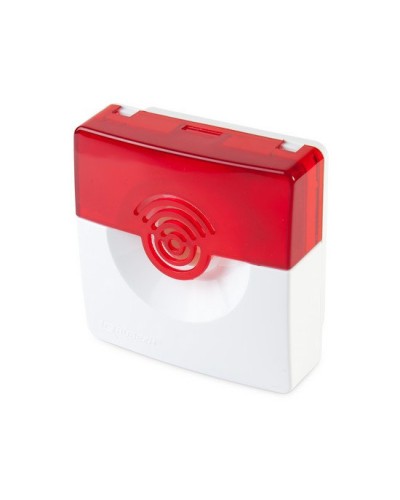 Оповещатель светозвуковой Рубеж ОПОП 124-7 12В (корпус бело/красный) в Орле Оповещатели Pintop.ru