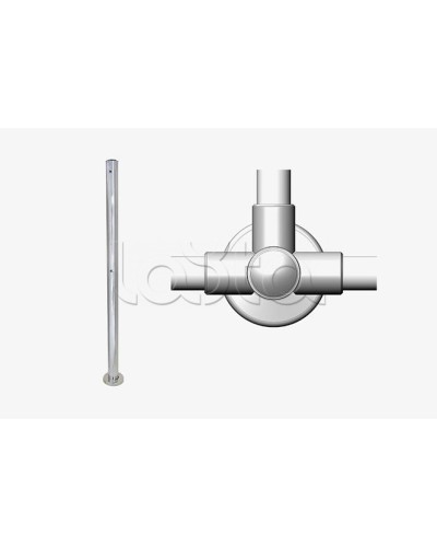 Стойка вертикальная СВ-3Н, нерж (трехсторонняя) в Орле Ограждения Pintop.ru