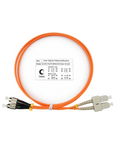 Шнур оптический duplex SC-FC 62,5/125 mm 1м LSZH Cabeus FOP-62-SC-FC-1m в Орле Патч-корды оптические Pintop.ru