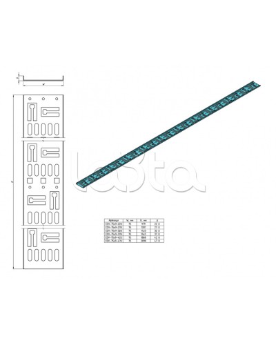 Организатор-лоток Hyperline CDV-M-75x9-42U-RAL9005 в Орле Кабельные органайзеры Pintop.ru