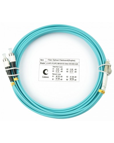 Шнур оптический duplex LC-FC 50/125 mm OM3 10м LSZH Cabeus FOP-50-LC-FC-10m в Орле Патч-корды и пигтейлы Pintop.ru