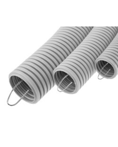 Труба HFFR гофрир. тяжелая, с зондом, без галогена, ПЛЛ 40мм Экопласт 21140HFR-W в Орле Труба гофрированная Pintop.ru