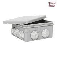 Коробка распред. КМР-030-014 с крышкой (100х100х50), 10 мембр. вводов IP55 EKF (plc-kmr-030-014-r)