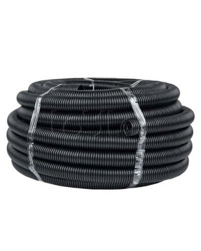 Труба гофр. ПНД тяжелая с протяжкой d50 мм (20 м) черная EKF-Plast (tpnd-50-t) в Орле Труба гофрированная Pintop.ru